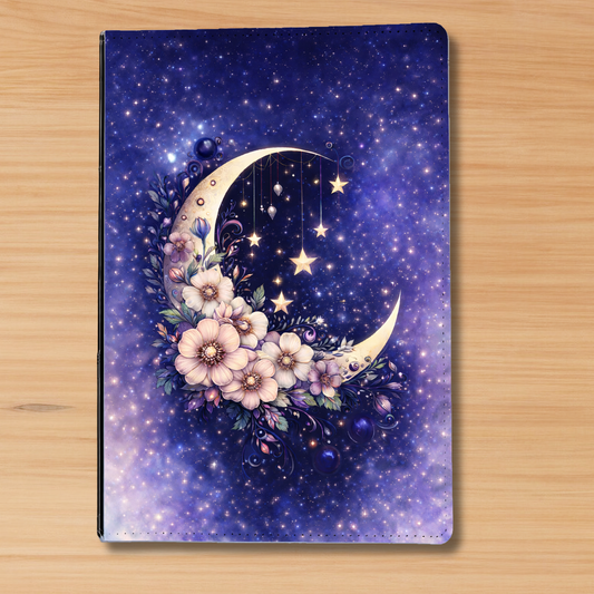 Floral Crescent Moon Journal